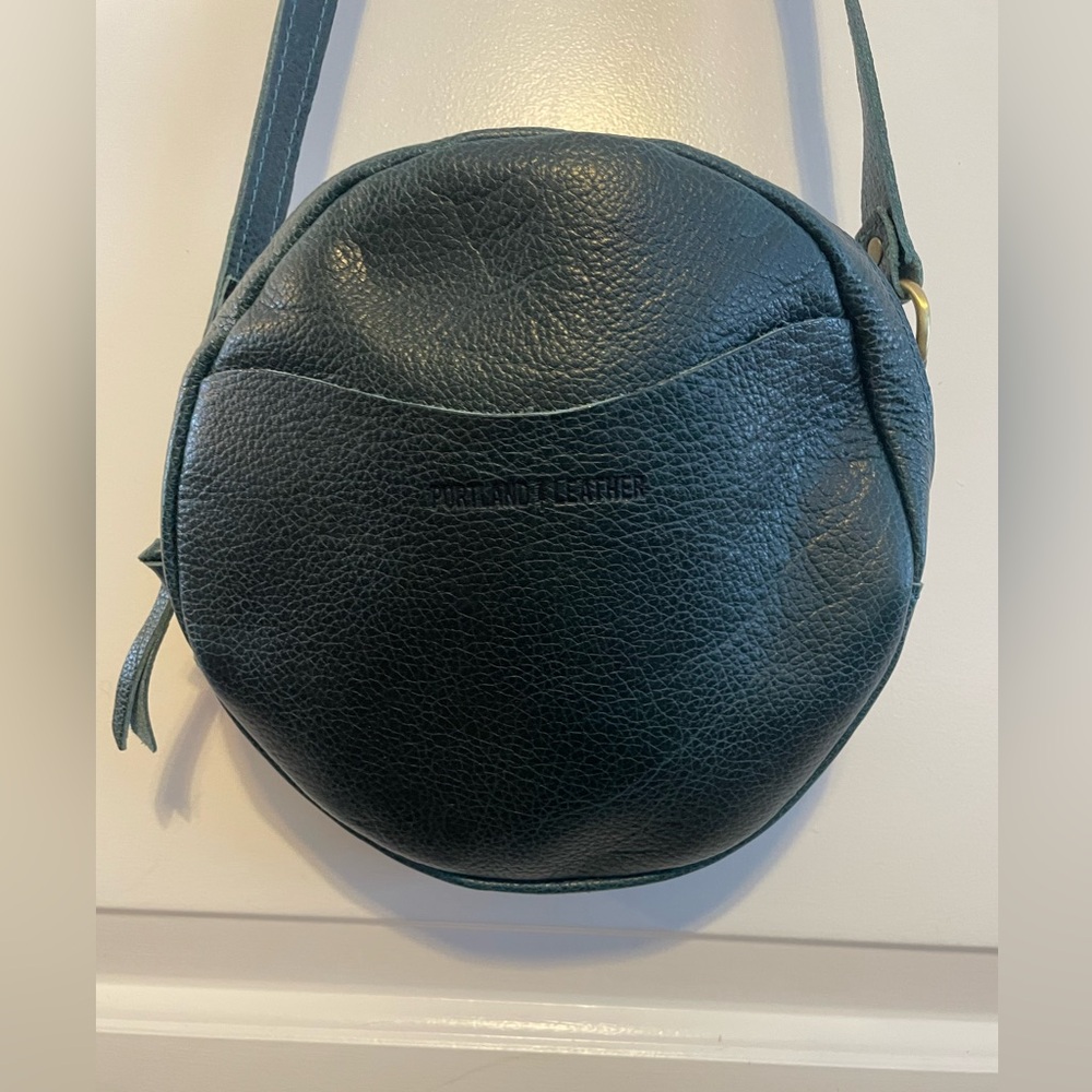 Portland Leather Round Crossbody Bag